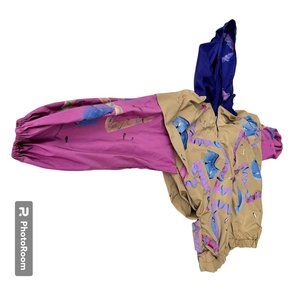 VTG Ann Original Seattle Hooded Rain Jacket Sz XXXL? Hand Painted Art to…